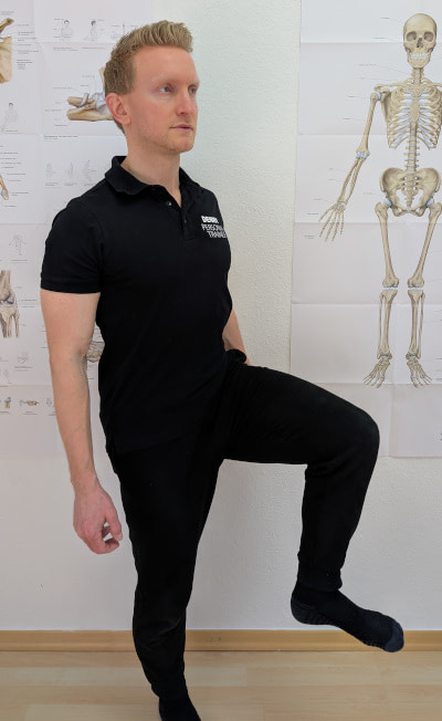 ISG-Test: Ein Bein anheben - stehend