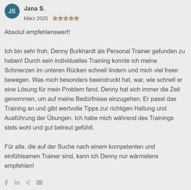 Bewertung von Jana S.
